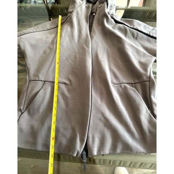 Adidas Hooded Full-Zip Sweatshirt Jacket Gray Size L - Picture 5 of 6